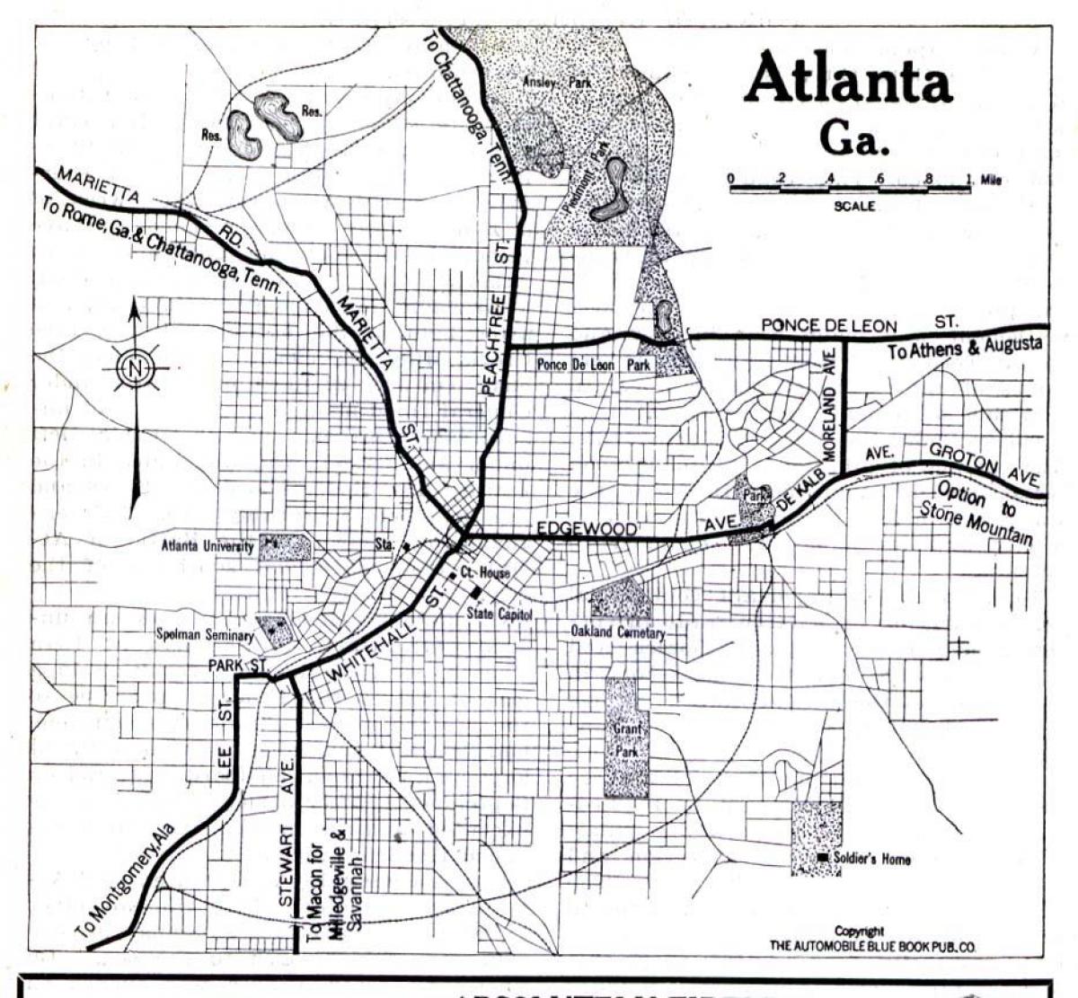 карта на Атланта, щата Джорджия