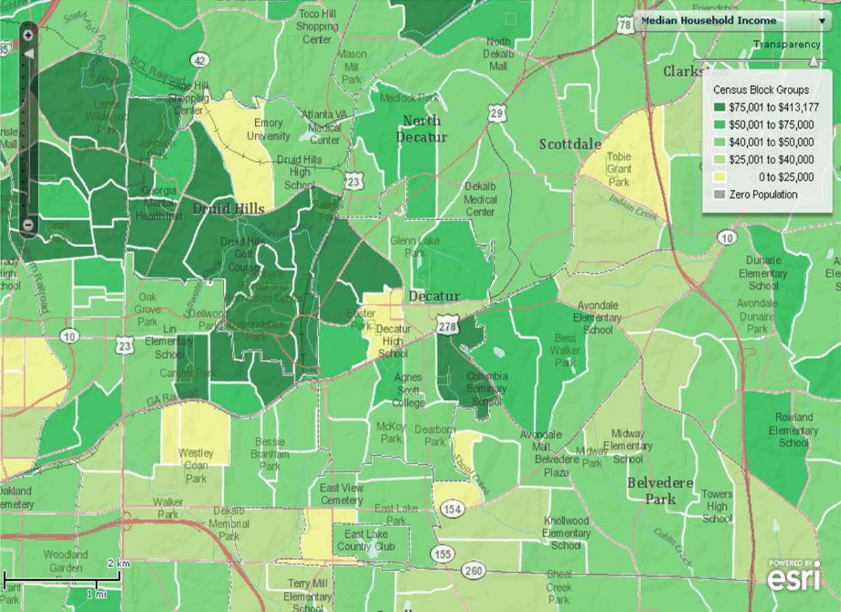 демографски картата Атланта