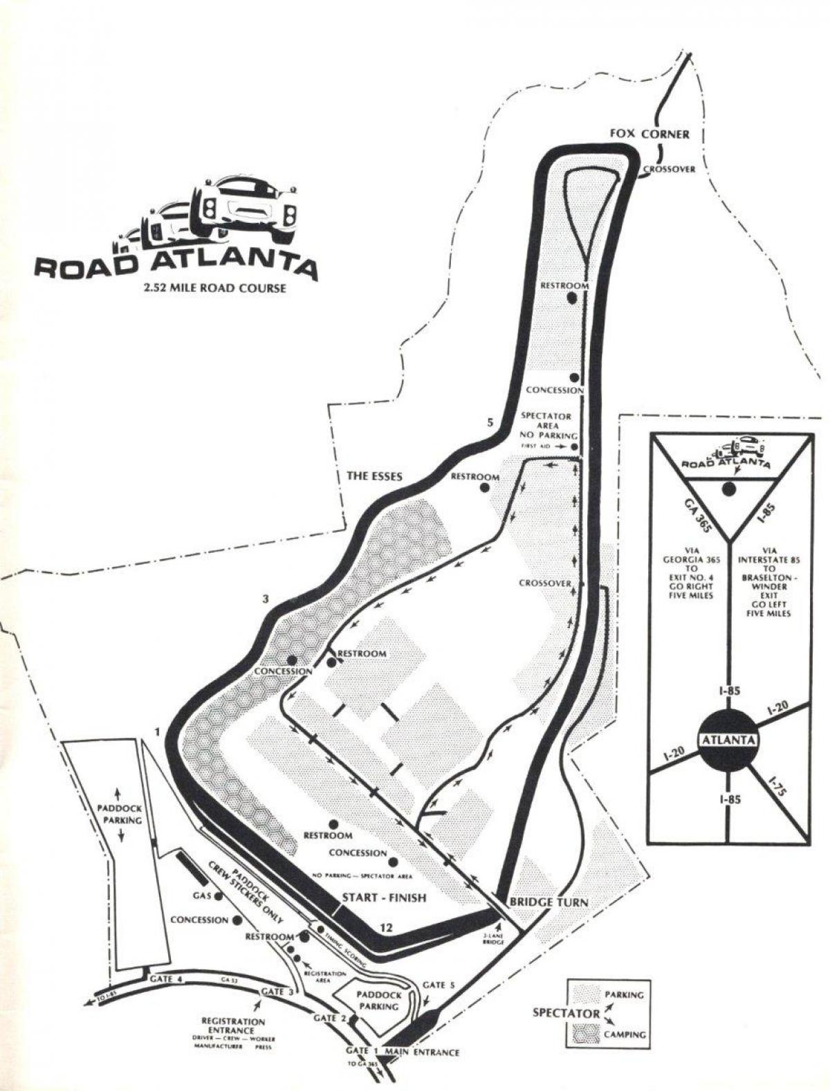 карта на пистата в Атланта