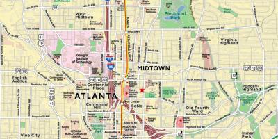 Карта на мидтаун Атланта