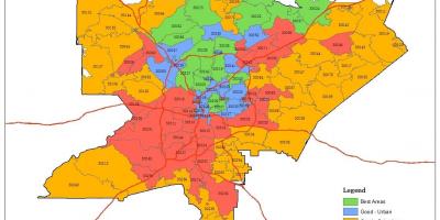Карта ЗИП-код Атланта