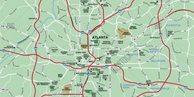 - Голяма площ на картата Атланта
