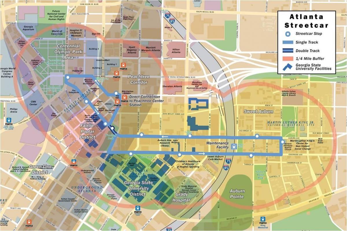 карта на трамвай Атланта