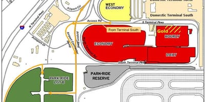 Атланта карта на паркинги летище Hartsfield